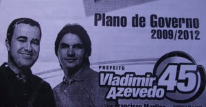 Será que foi uma brincadeirinha com os eleitores, o nome correto do plano de governo de Vladimir Azevedo  seria “Compromisso para Divinópolis crescer de mentirinha”  – Quase nada foi feito!